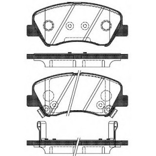 Комплект тормозных колодок, дисковый тормоз REMSA 148802 696 р.