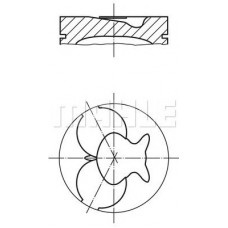 Поршень с кольцами (пр-во MAHLE) Mercedes Sprinter 96- 2.3 D / MB 208-310 2,3-2.9 D