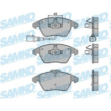 Колодки тормозные перед. с датчиком. (система ATE/Teves) (пр-во SAMKO) VAG Grup. VW Caddy