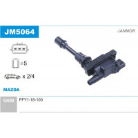 Катушка зажигания (пр-во JANMOR) MAZDA 626, Premacy 2.0i, V16, FS