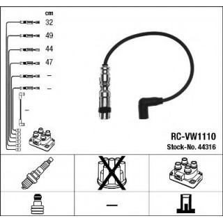 Провода зажигания (NGK) SKODA RAPID 1.2TSI, RCVW1110 44316 1 146 р.