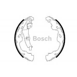 Колодка барабанная заднего тормоза (BOSCH) TOYOTA YARIS, GEELY MK, 1014003351 0986487665 636 р.