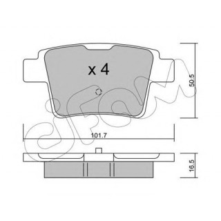 Колодка задняя, дисковый тормоз (CIFAM) FORD MONDEO 8226770 536 р.