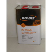Масло моторное 5W40 (пр-во ROVAS) SN/CF 4L