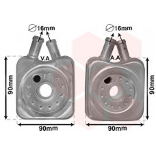 масляный радиатор, двигательное масло  VAN WEZEL