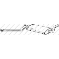 Средний глушитель выхлопных газов  