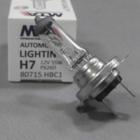 Лампа автомобильная H7 12V 55W PX26D (ближняя/дальняя, противотуманная) MTA	