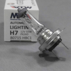 Лампа автомобильная H7 12V 55W PX26D (ближняя/дальняя, противотуманная) MTA	