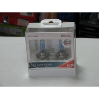 Лампа автомобильная H7 12V 55W PX26D SUPER WHITE (MTA) (ближняя/дальняя, противотуманная) (светло-голубой), 80715 SWB2