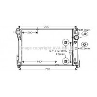 Радиатор, охлаждение двигателя  AVA QUALITY COOLING