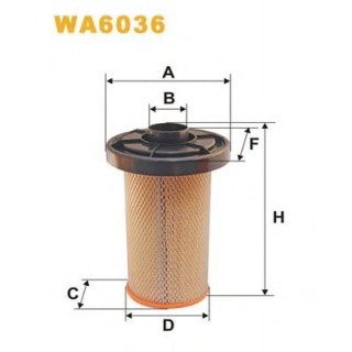 Фильтр воздушный (пр-во WIX) WA6036/AK280 WA6036 433 р.