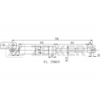 Амортизатор багажника левый (ZEKKERT)  Starex/H-1 96-, 81780-4A100