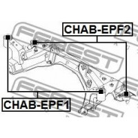 Сайлентблок передний подрамника переднего к-т 2шт (FEBEST) CHEVROLET EPICA