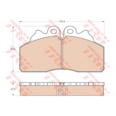 Комплект тормозных колодок, дисковый тормоз (TRW) IVECO EUROCARGO, MAGIRUS 09.00-