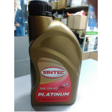 Масло моторное синтетика 5W40 SL/CF (пр-во SINTEC PLATINUM) 1L.