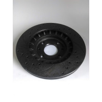 Диск переднего тормоза с перфорацией и слотированием с графитовым покрытием (ROTINGER) 2110, 2112, ПРИОРА 2170