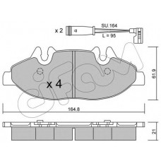 Комплект тормозных колодок, дисковый тормоз  SAMKO