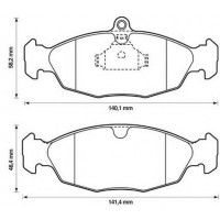 Колодки тормозные передние (пр-во BENDIX) Daewoo Lanos, Neixa, Opel Vectra A 