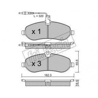 Колодки тормозные передние с датчиком (пр-во BSG) FIAT Scudo/PEUGEOT Expert 07- 70200017 315 р.