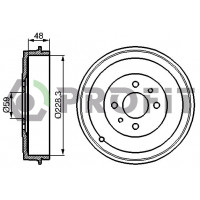 Тормозной барабан 51903659 (пр-во PROFIT) Fiat LINEA