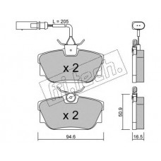 Колодки тормозные задние (пр-во SAMKO) VW T4 94-03, Renault Trafic, Opel Vivaro 01-