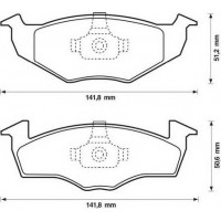Колодки тормозные передние (пр-во BENDIX) Skoda Fabia 02-