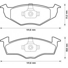 Колодки тормозные передние (пр-во BENDIX) Skoda Fabia 02-