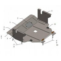 Защита двигателя, КПП, радиатор 