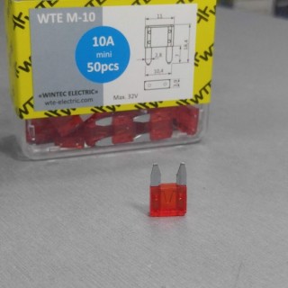 Предохранители плоские мини 10A (50 шт в паке) WTE WTEM10 3 р.