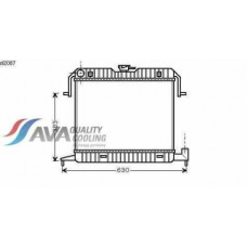 Радиатор охлаждения трубчатый МКПП (пр-во GLYSER) OPEL Omega  A 86-