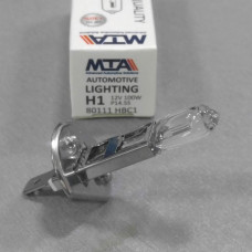 Лампа автомобильная H1 12V 100W P14.5S (ближняя, дальняя, противотуманная) MTA
