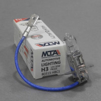 Лампа автомобильная H3 12V 55W PK22S (ближняя/дальняя, противотуманная) MTA