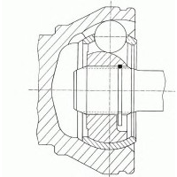 Шрус наружный комплект 22*22 (пр-во SPIDAN) Daewoo Lanos, Opel Kadett, Corsa 