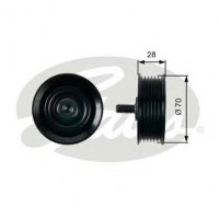 Паразитный / ведущий ролик, поликлиновой ремень GATES  Hyundai SANTA FE