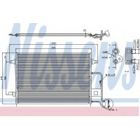 Конденсатор, кондиционер NISSENS VW PASSAT