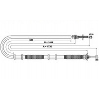 Трос, стояночная тормозная система  MALO