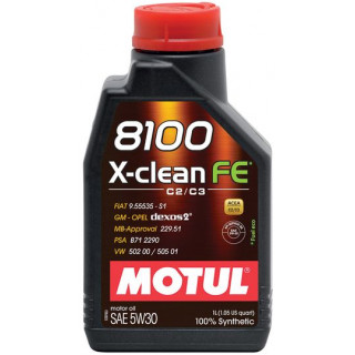 Масло моторное синтетика 5W30 (MOTUL) X-clean FE 1L, 104775, 814101, 8100 814101 301 р.