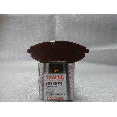 Колодки передние с пластиной (пр-во SHAFER) Chevrolet Aveo 