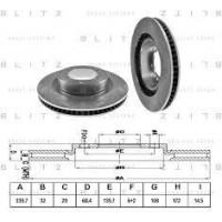 Тормозные диски передн. BREMBO TOYOTA, LAND CRUISER PRADO