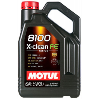 Масло моторное синтетика 5W30 (MOTUL) X-clean FE 4L, 104776, 814107, 8100 814107 1 347 р.