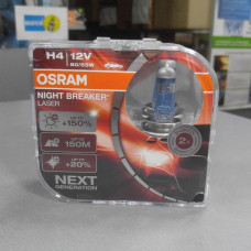 Лампа галогенная NIGHT BREAKER LASER H4 12V 60/55W P43t OSRAM
