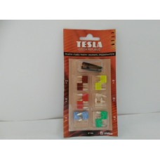 Предохранители плавкие, набор 12 шт+пинцет mini (пр-во TESLA)