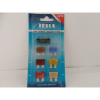 Предохранитель плоский (6шт. + пинцет)  (пр-во TESLA)