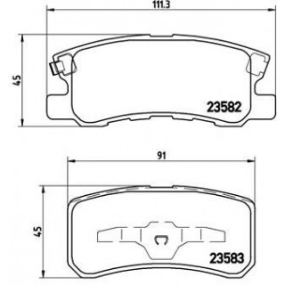 Тормозные колодки задн,BREMBO MITSUBISHI OUTLANDER P54031 937 р.