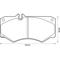 Тормозные колодки перед. MB 207-410 (AST)