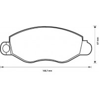 Комплект тормозных колодок передн.JURID  FORD TRANSIT00-06