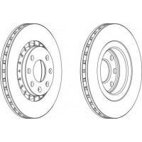 Тормозной диск FERODO LANOS 1.6 14дюйм.