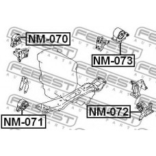 Опора двигателя передн. FEBEST 112708H310 NISSAN X-TRAIL
