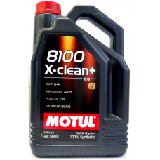 Масло моторное синтетика 5W30 (MOTUL) X-clean+ 5L, 854751, 8100, 106377